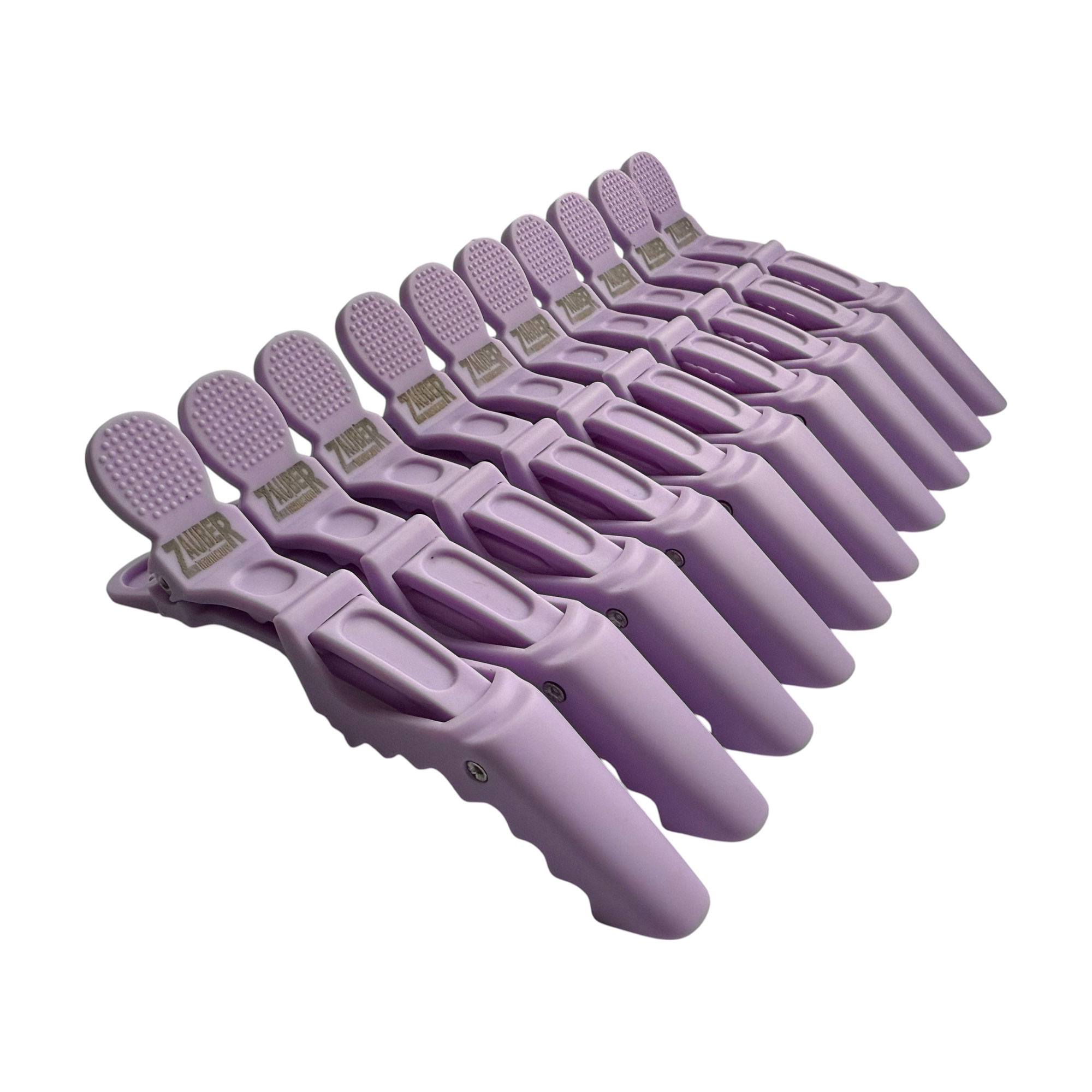 

Затискач для волосся Zauber-manicure Крокодил, пластиковий, ліловий, 10 шт (06-092B-10)