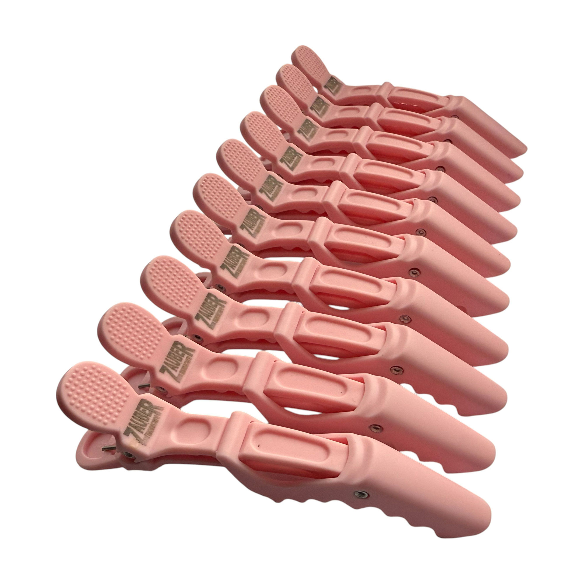 

Затискач для волосся Zauber-manicure Крокодил, пластиковий, рожевий, 10 шт (06-092D-10)