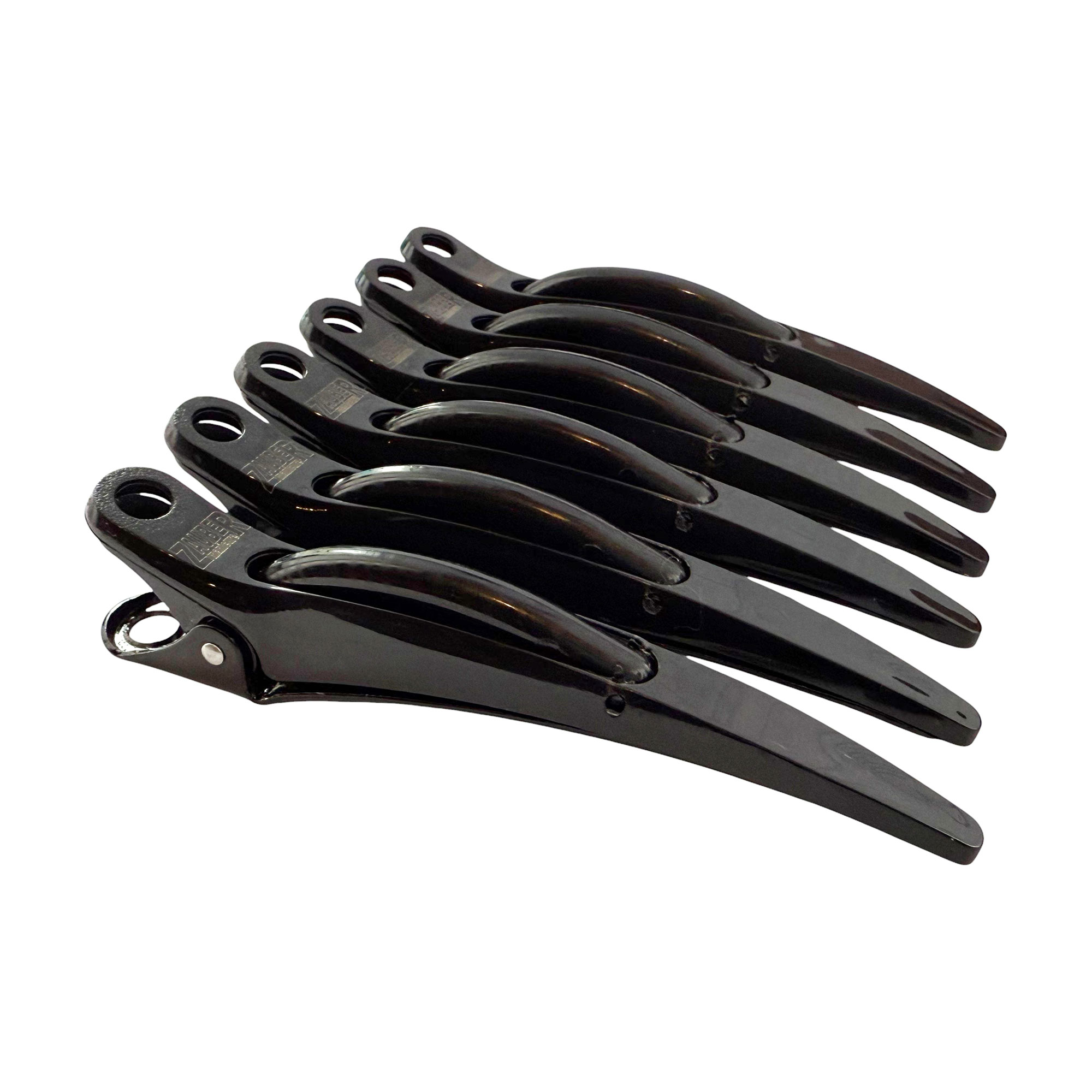 

Перукарський затискач для волосся Zauber-manicure пластиково-металевий, чорний, 6 шт (06-094B-6)