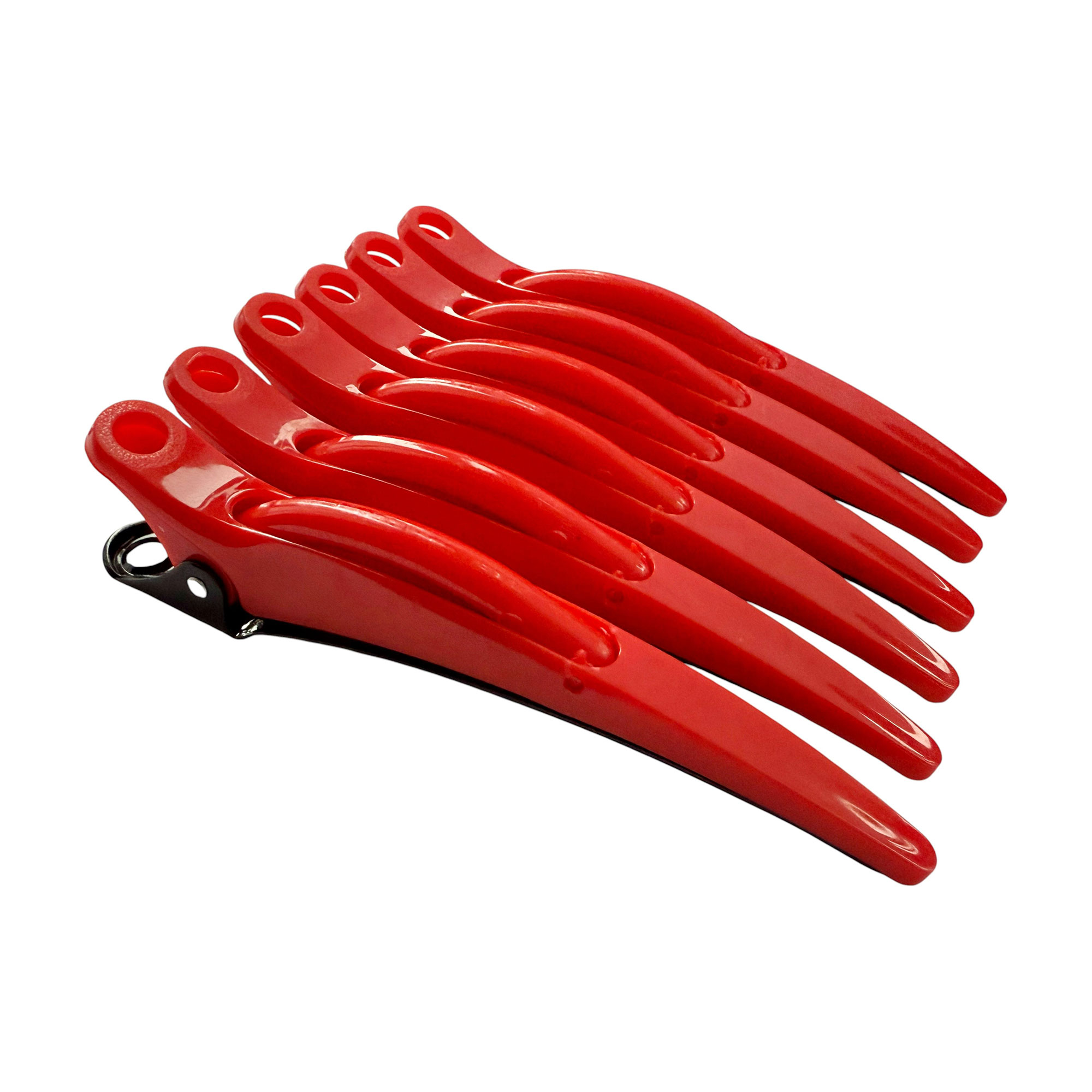 

Перукарський затискач для волосся Zauber-manicure пластиково-металевий, червоний, 6 шт (06-094C-6)