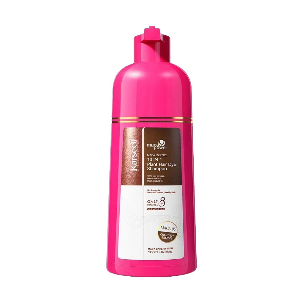 

Шампунь для фарбування волосся 10 в 1 Karseell Plant Hair Dye Shampoo, Chestnut Brown, 500 мл
