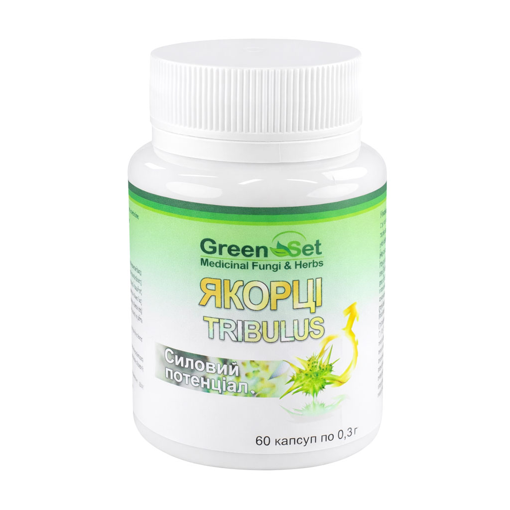 

Якірці GreenSet Tribulus Силовий потенціал, 60 капсул