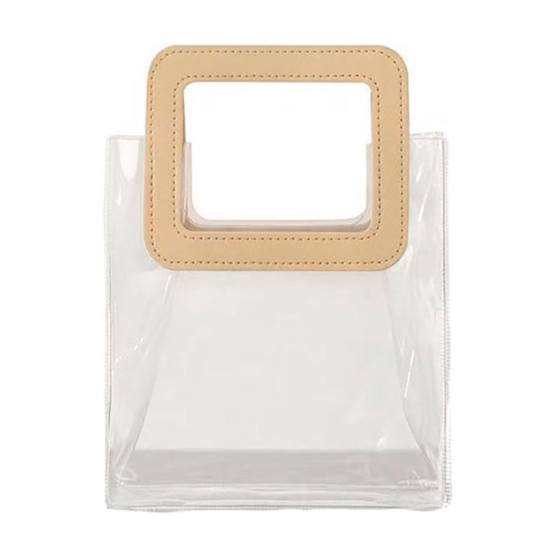 

Сумка Cosmo Shop прозора, з бежевою ручкою, 16.5*8*14.5 см (CS1172B)