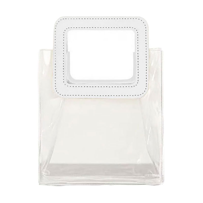 

Сумка Cosmo Shop прозора, з білою ручкою, 16.5*8*14.5 см (CS1172W)