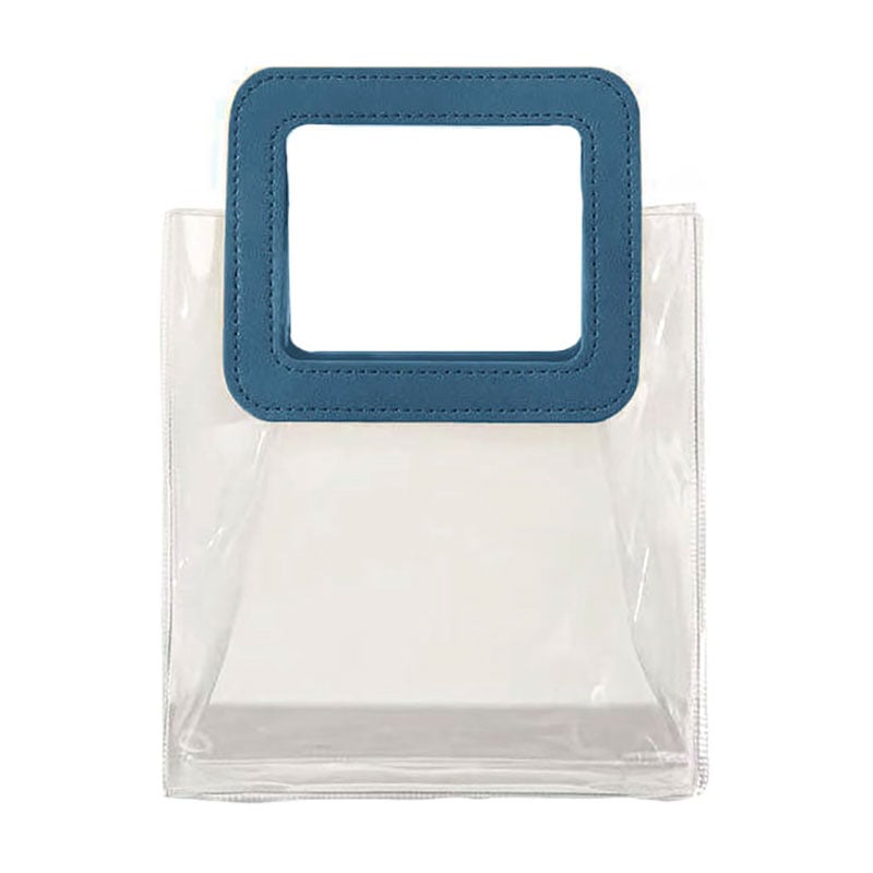 

Сумка Cosmo Shop прозора, з синьою ручкою, 26*11*23 см (CS1174A)