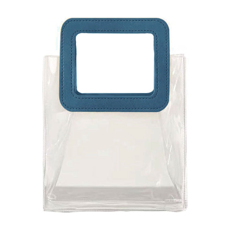 

Сумка Cosmo Shop прозора, з синьою ручкою, 27*15*25 см (CS1175A)