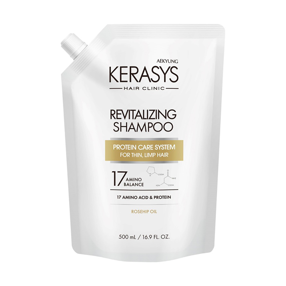 

Ревіталізувальний шампунь для волосся KeraSys Hair Clinic System Revitalizing Shampoo, 500 мл (дойпак)