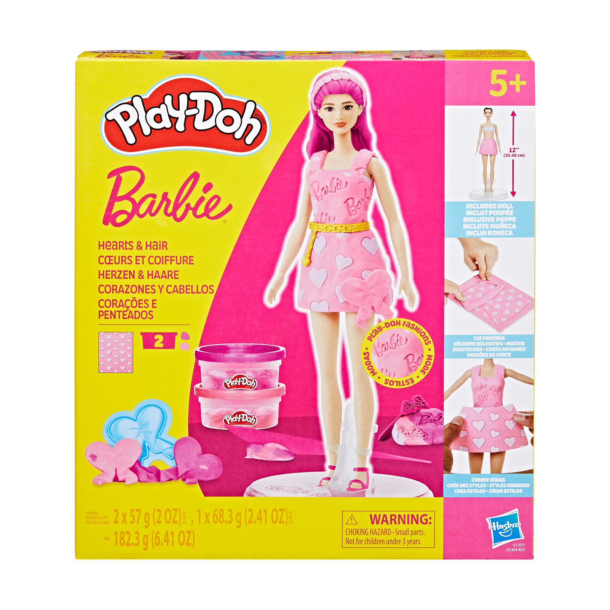 

Дитячий набір для творчості Play-Doh Barbie Hearts And Hair Doll Set від 5 років (G1357)
