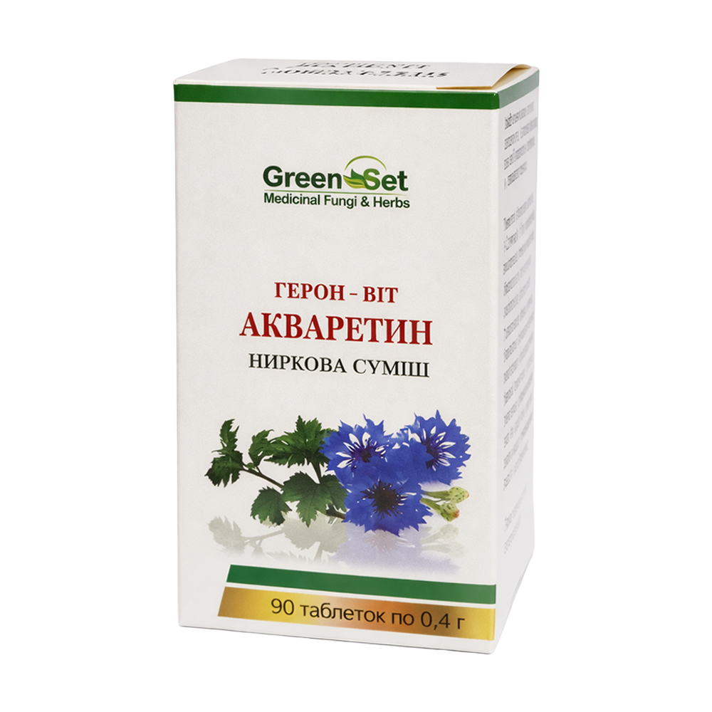 

Герон-віт Акваретин GreenSet Ниркова суміш, 90 таблеток