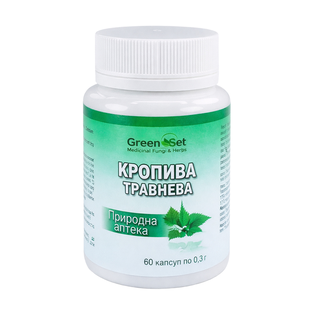 

Кропива травнева GreenSet Природна аптека, 60 капсул