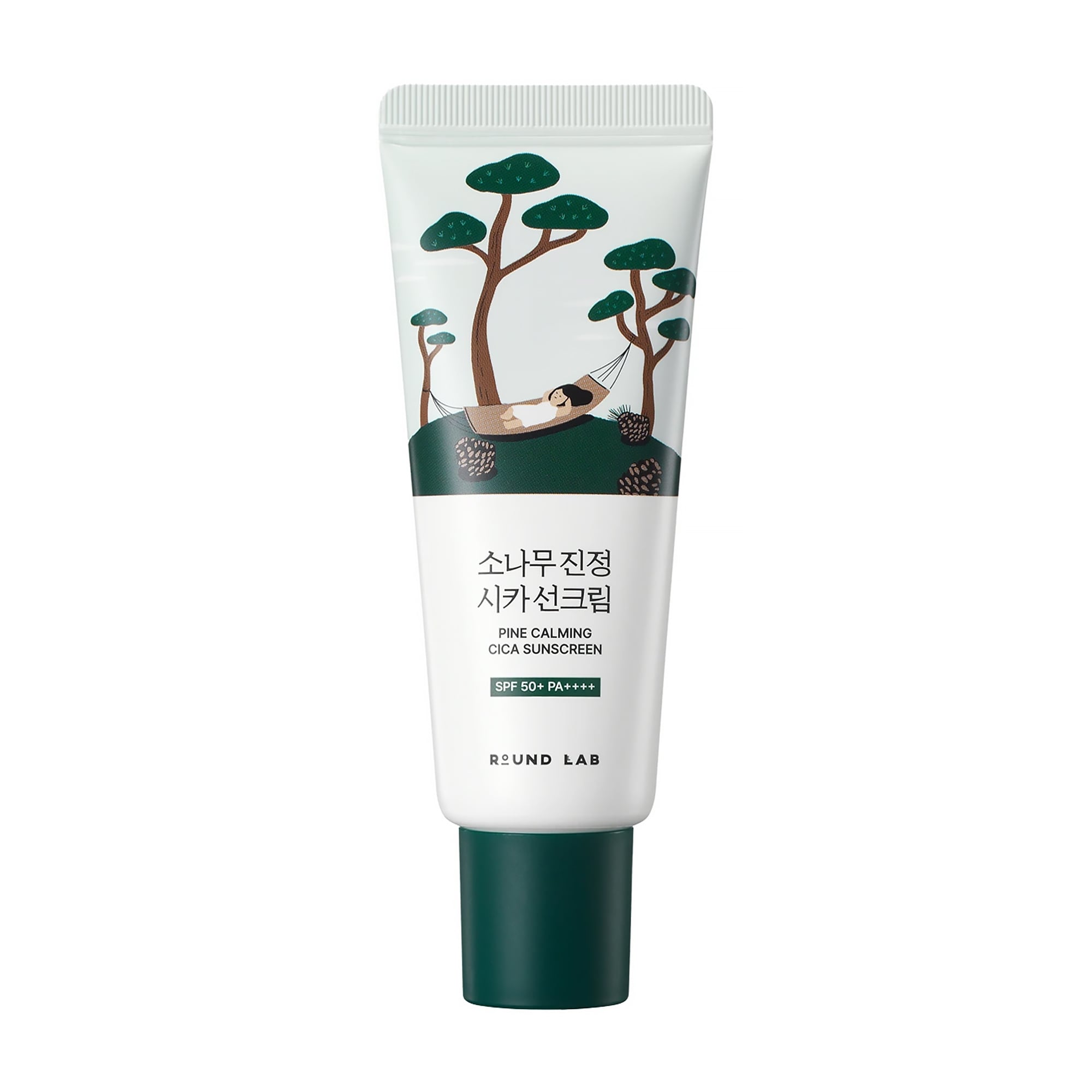 

Сонцезахисний крем для обличчя Round Lab Pine Calming Cica Sunscreen, SPF 50+ PA++++, з екстрактом голок сосни, 40 мл