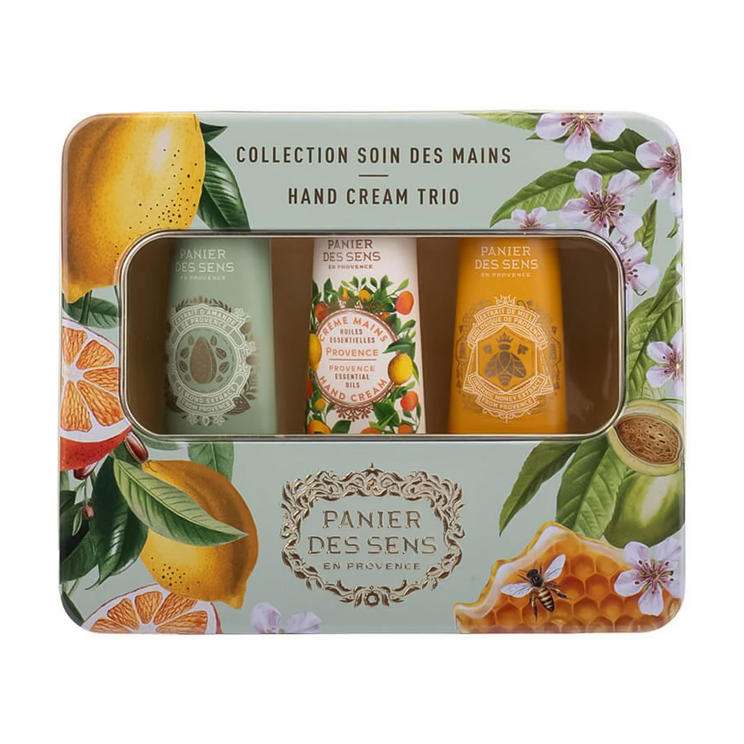 

Набір кремів для догляду за руками Panier Des Sens Hand Cream Trio (мед, 30 мл + мигдаль, 30 мл + прованс, 30 мл)
