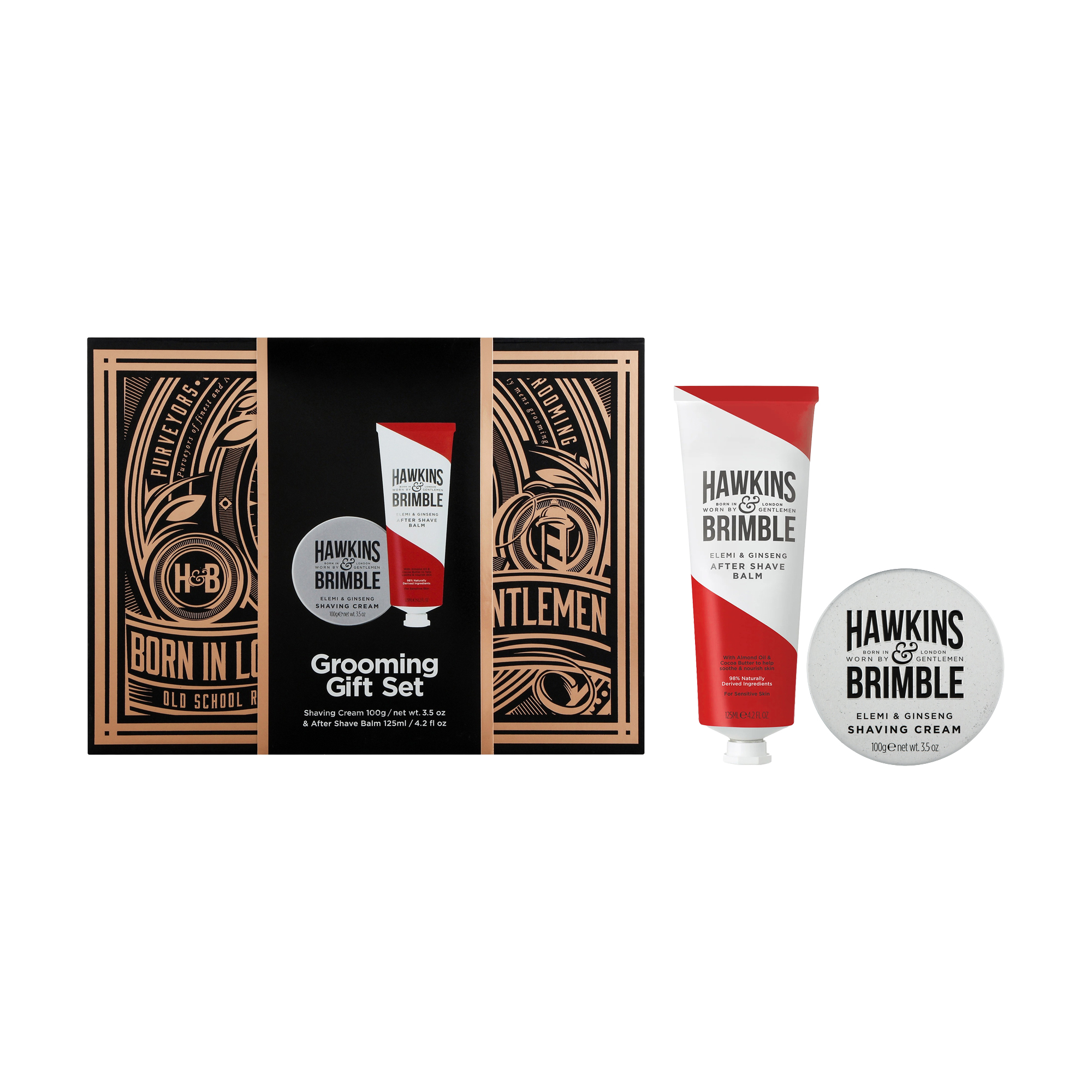 

Чоловічий набір для гоління Hawkins & Brimble Grooming Gift Set (бальзам після гоління, 125 мл + крем для гоління, 100 г)