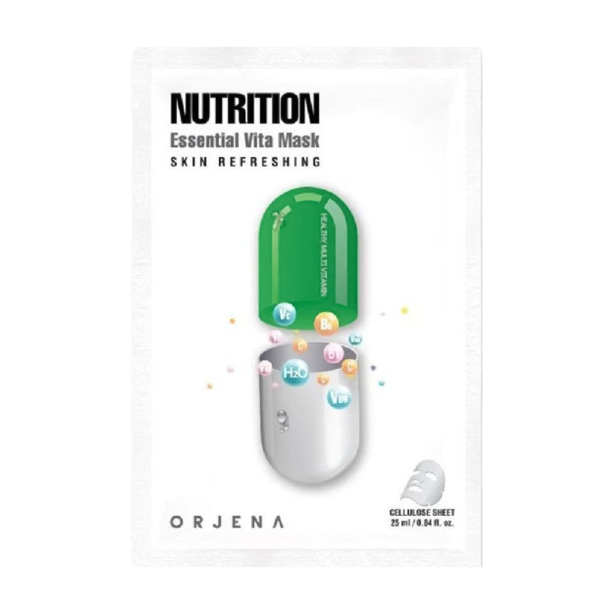 Поживна тканинна маска для обличчя ORJENA Nutrition Essential Vita Mask Skin Refreshing, 25 мл
