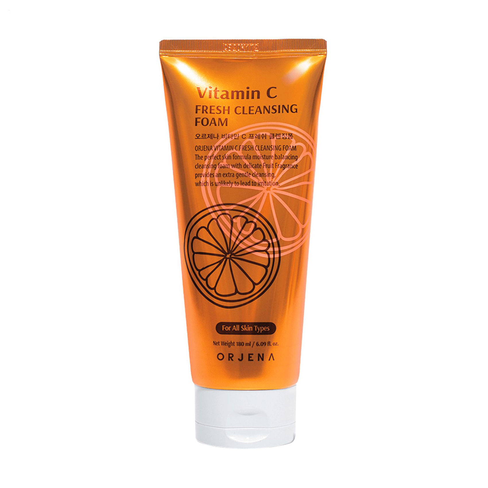 Очищувальна пінка для обличчя ORJENA Vitamin C Fresh Cleansing Foam, 180 мл