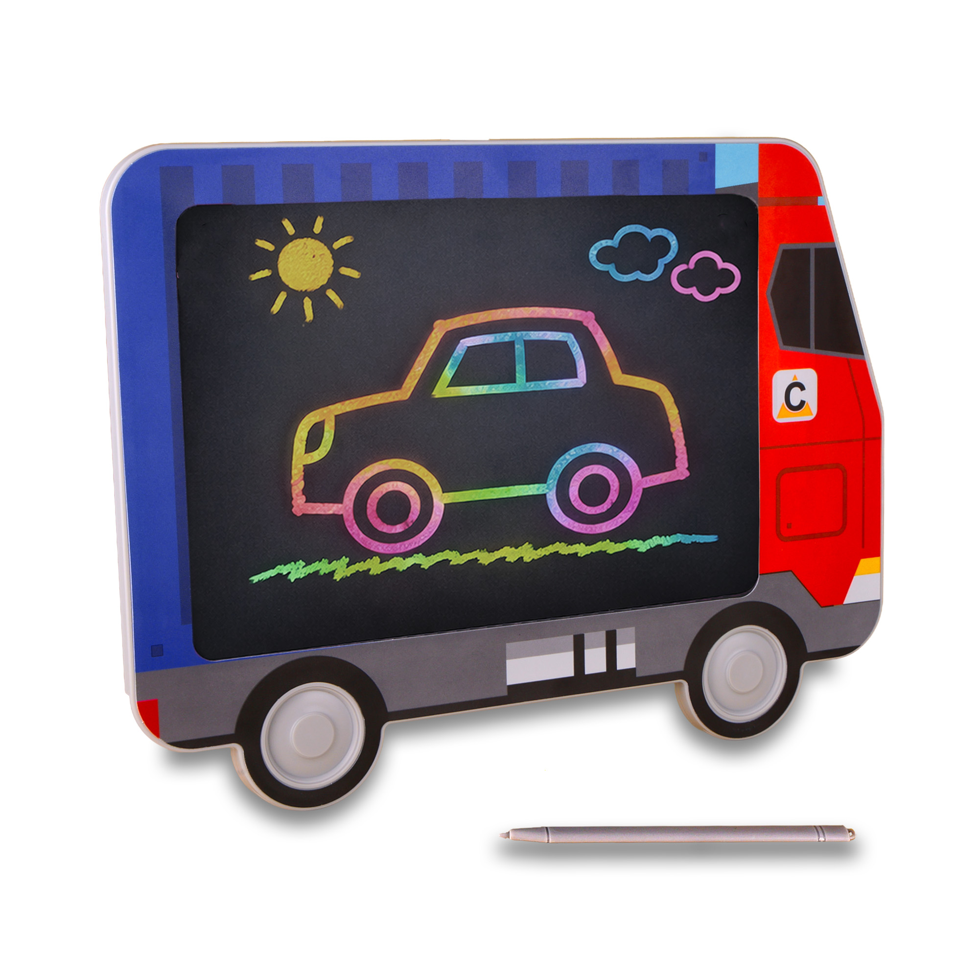 

Дитяча дошка для малювання з 3D-ефектом Babik Транспорт професії Вантажівка, від 3 років (W8062)