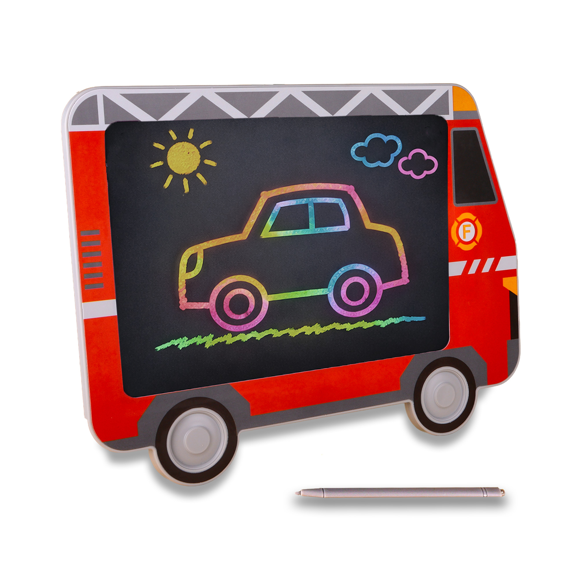 

Дитяча дошка для малювання з 3D-ефектом Babik Транспорт професії Пожежна, від 3 років (W8062)