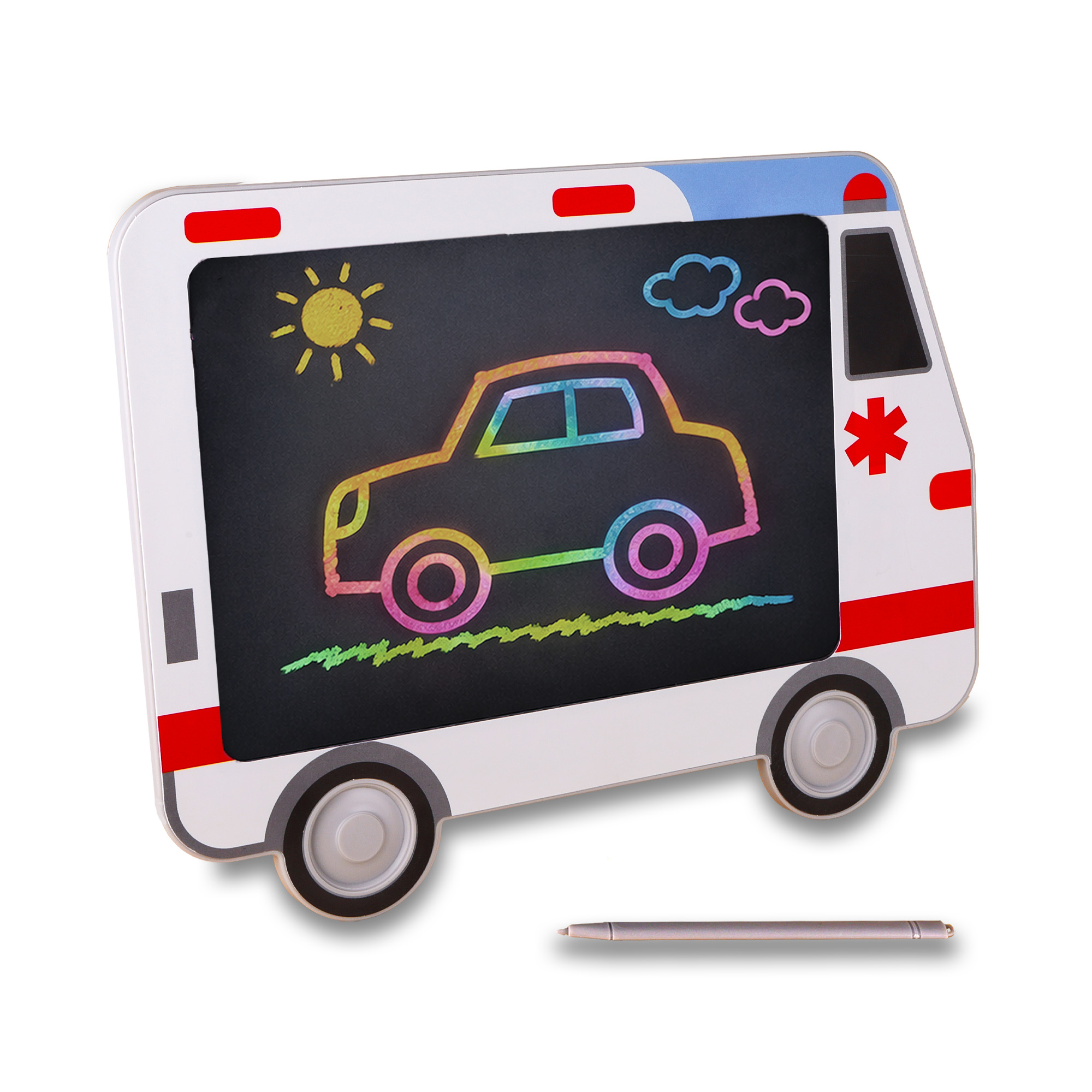 

Дитяча дошка для малювання з 3D-ефектом Babik Транспорт професії Швидка, від 3 років (W8062)