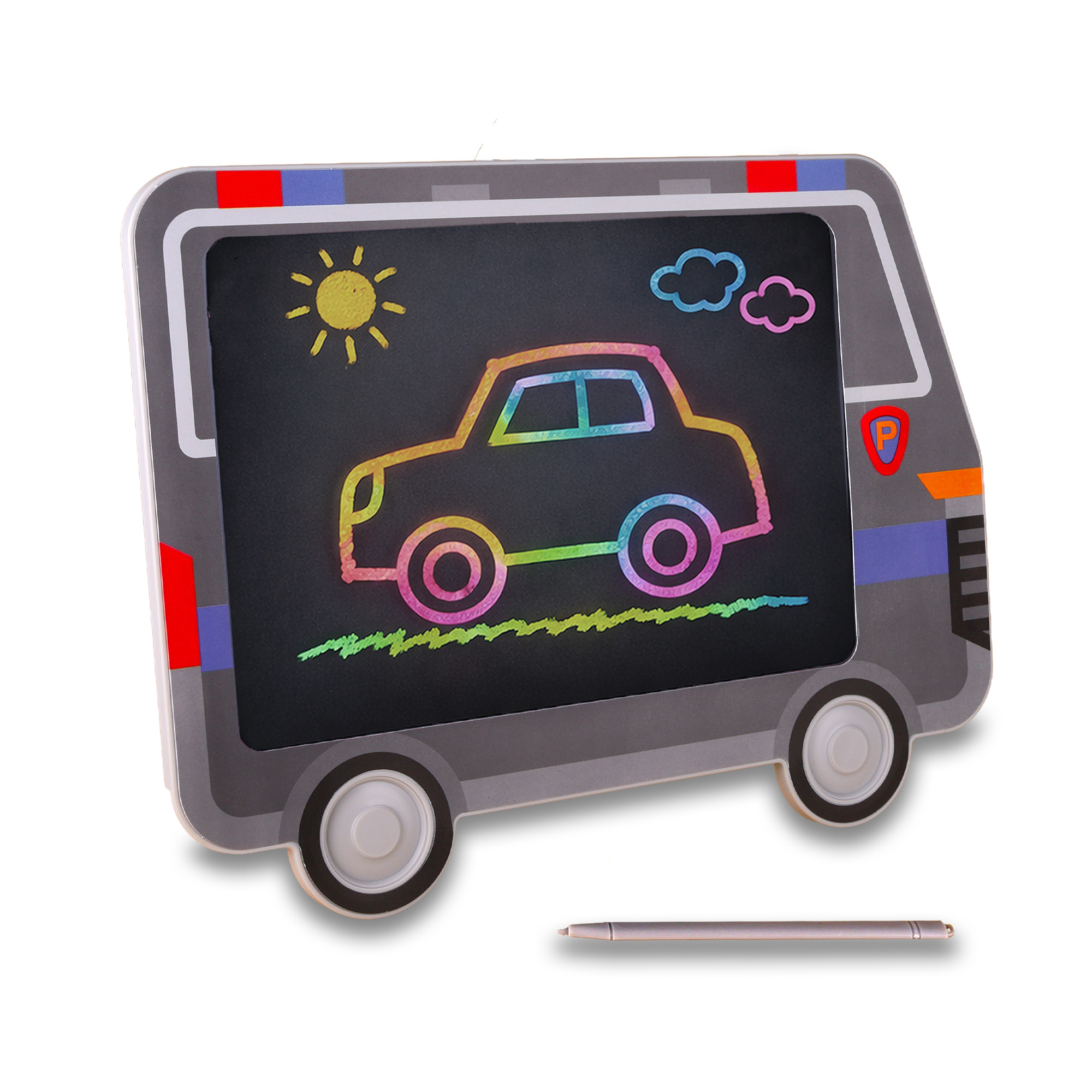 

Дитяча дошка для малювання з 3D-ефектом Babik Транспорт професії Поліція, від 3 років (W8062)