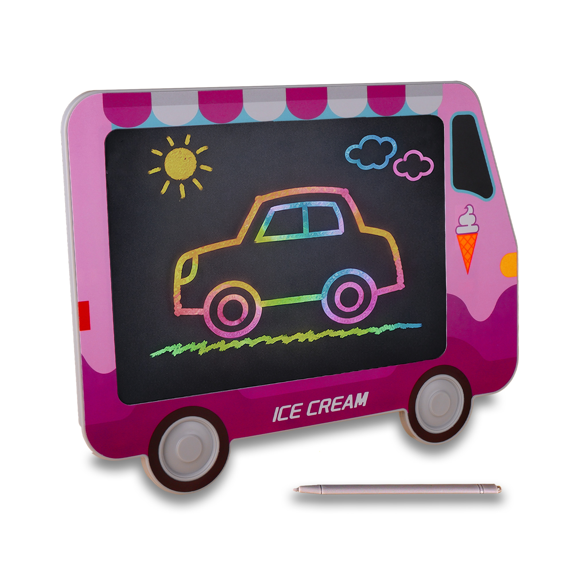 

Дитяча дошка для малювання з 3D-ефектом Babik Транспорт професії Фургон з морозивом, від 3 років (W8062)