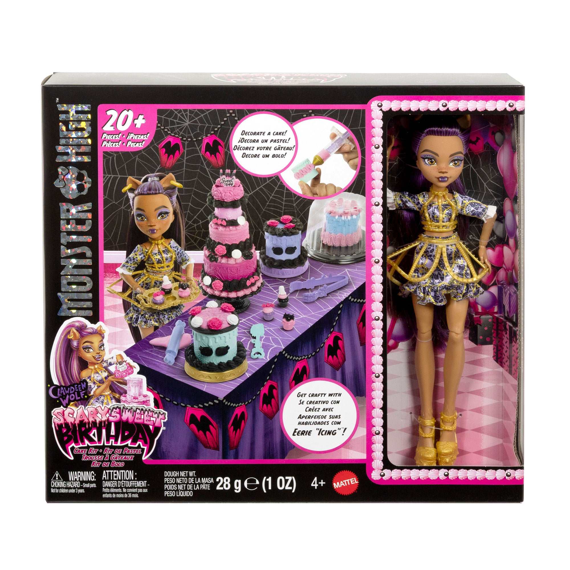 

Ігровий набір Monster High Страх який солодкий день народження Торт за рецептом Клодін, з аксесуарами, від 4 років (JBG78)