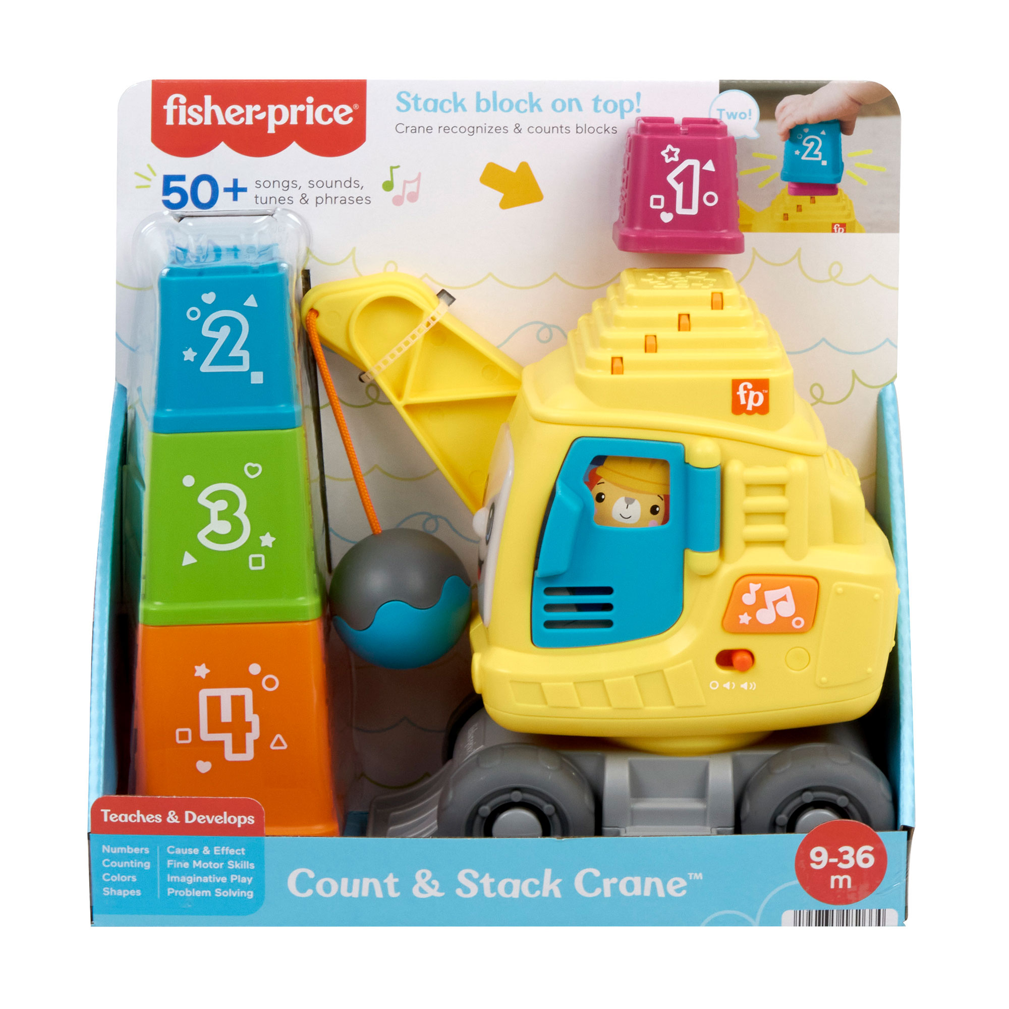 

Інтерактивна іграшка Fisher-Price Рахуй та складай Веселий кран, від 9 місяців (HRP32)