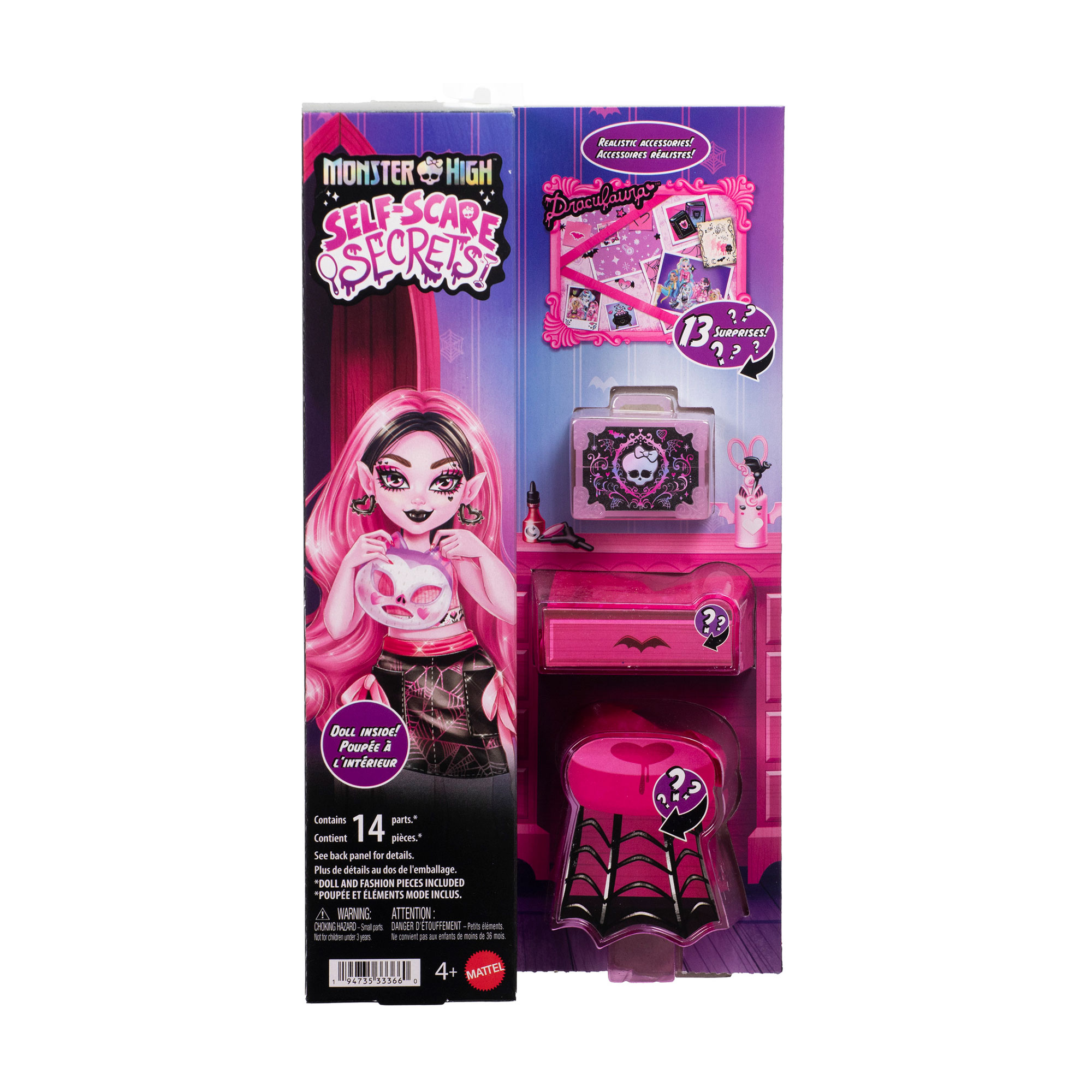 

Ігровий набір Monster High Таємні ритуали краси Дракулори, з аксесуарами, від 4 років (JHK43)