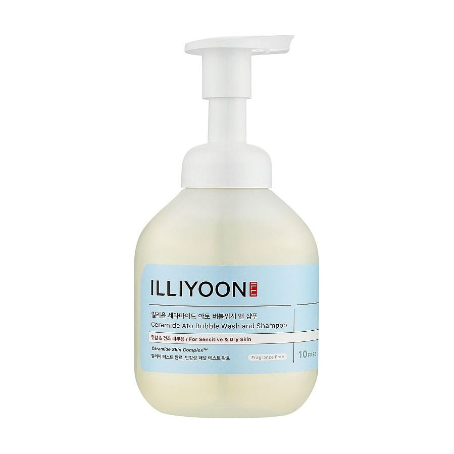 

Універсальний гель-шампунь для душу Illiyoon Ceramide Ato Bubble Wash & Shampoo з церамідами, 400 мл