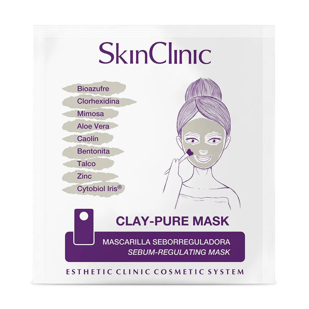 

Очищувальна маска для обличчя SkinClinic Clay Pure Mask з глиною, 5 мл (саше)
