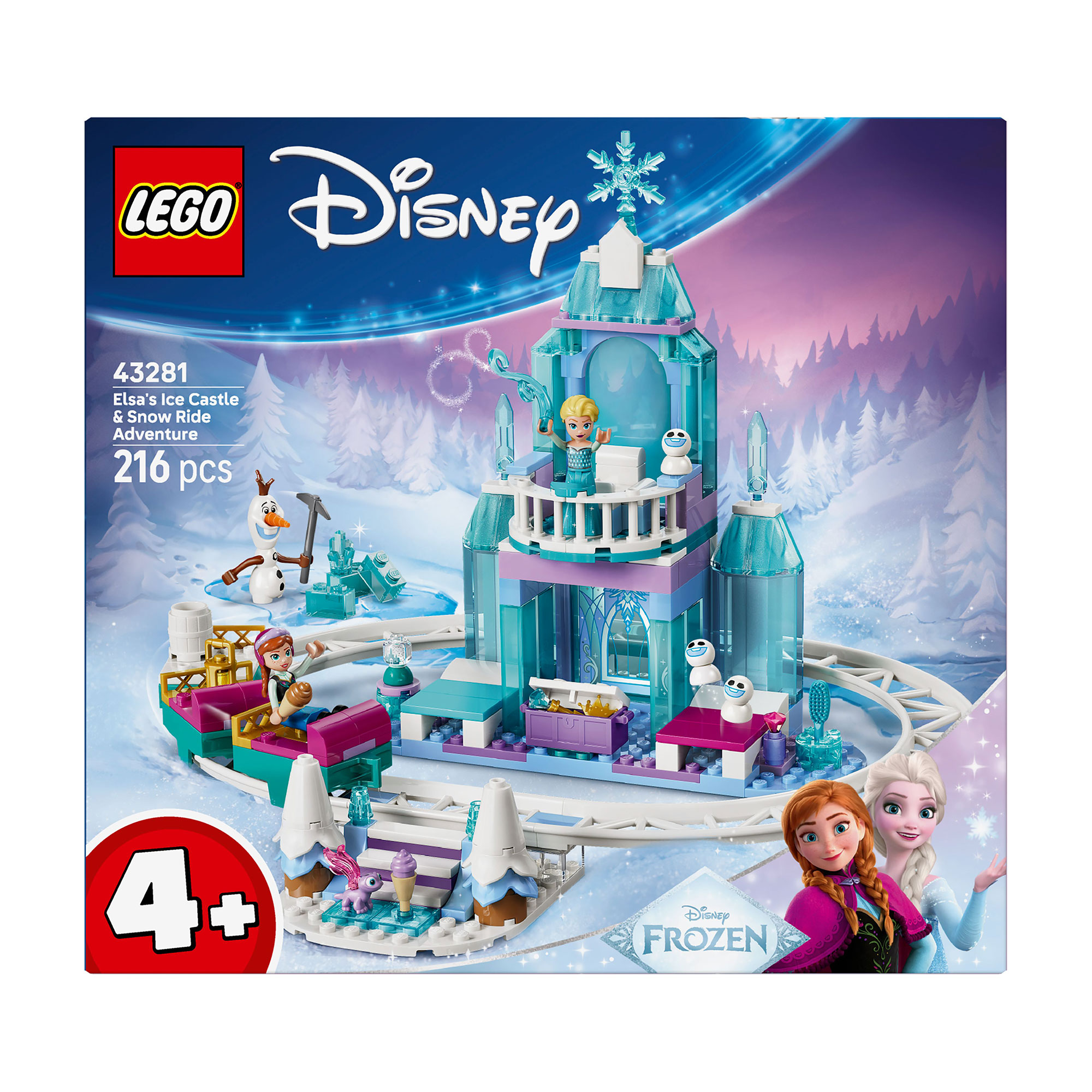 

Конструктор LEGO Disney Princess Крижаний палац Ельзи та веселе катання на санчатах, 216 деталей, від 4 років (43281)