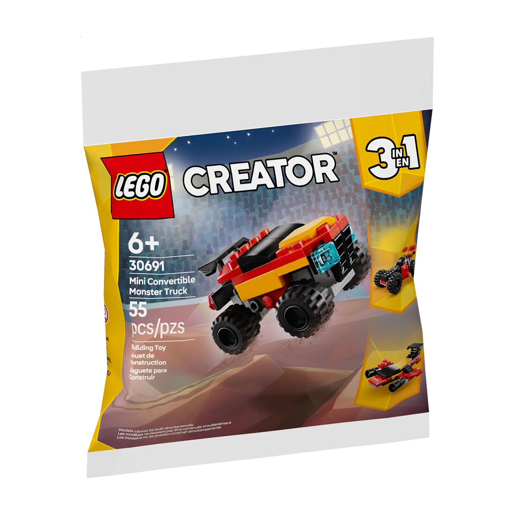 Конструктор LEGO Creator Монстр-трак з відкидним дахом, 55 деталей, від 6 років (30691)