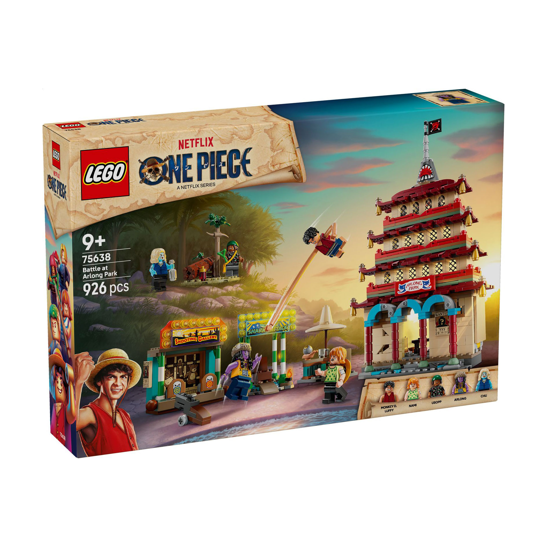 

Конструктор LEGO One Piece Битва в Арлонґ-парку, 926 деталей, від 9 років (75638)