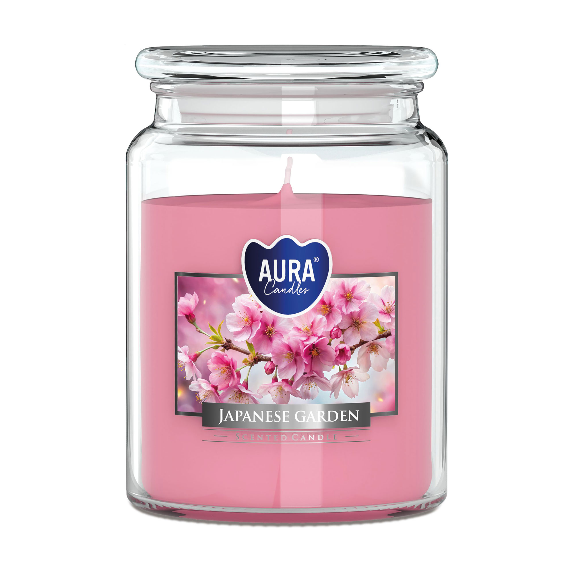 

Ароматична свічка в склянці Bispol Aura Scented Candle, Japanese Garden, 14 см, 500 г (snd99-476)