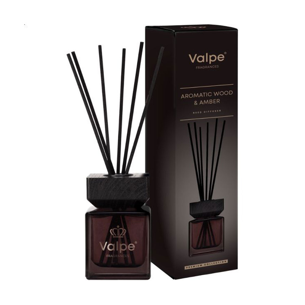 

Аромадифузор Bispol Valpe Reed Diffuser Aromatic Wood & Amber, 80 мл (VD-005-509)