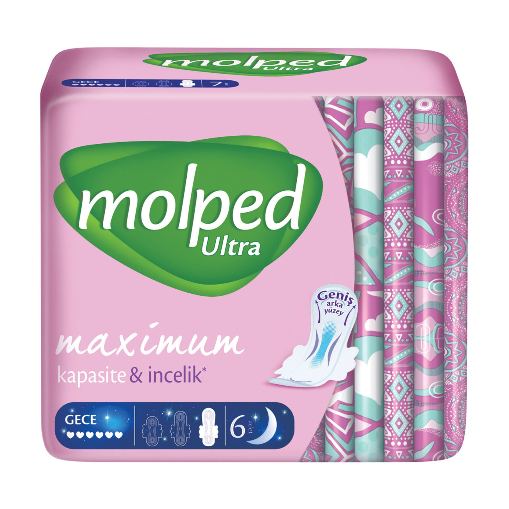 

Гігієнічні прокладки Molped Ultra Night Maximum, 6 шт