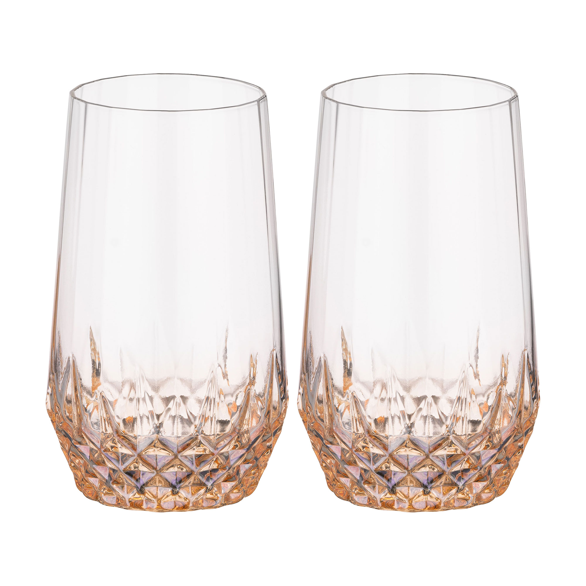 

Набір високих склянок Ardesto Black Mars Favola прозоро-золотистий, 2*460 мл (AR2646GL)