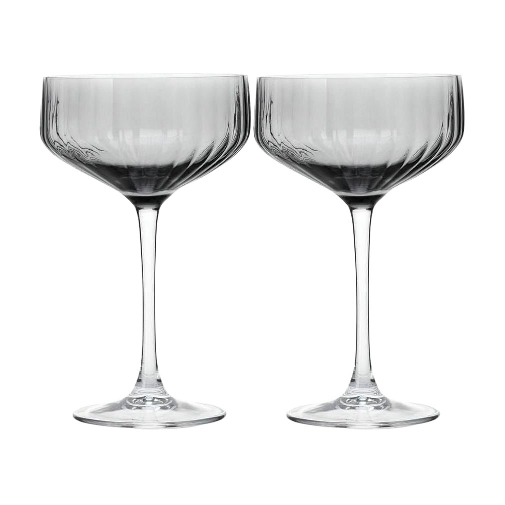 

Набір келихів для шампанського Ardesto Black Mars Alcor сірий, 2*330 мл (AR2633GF)