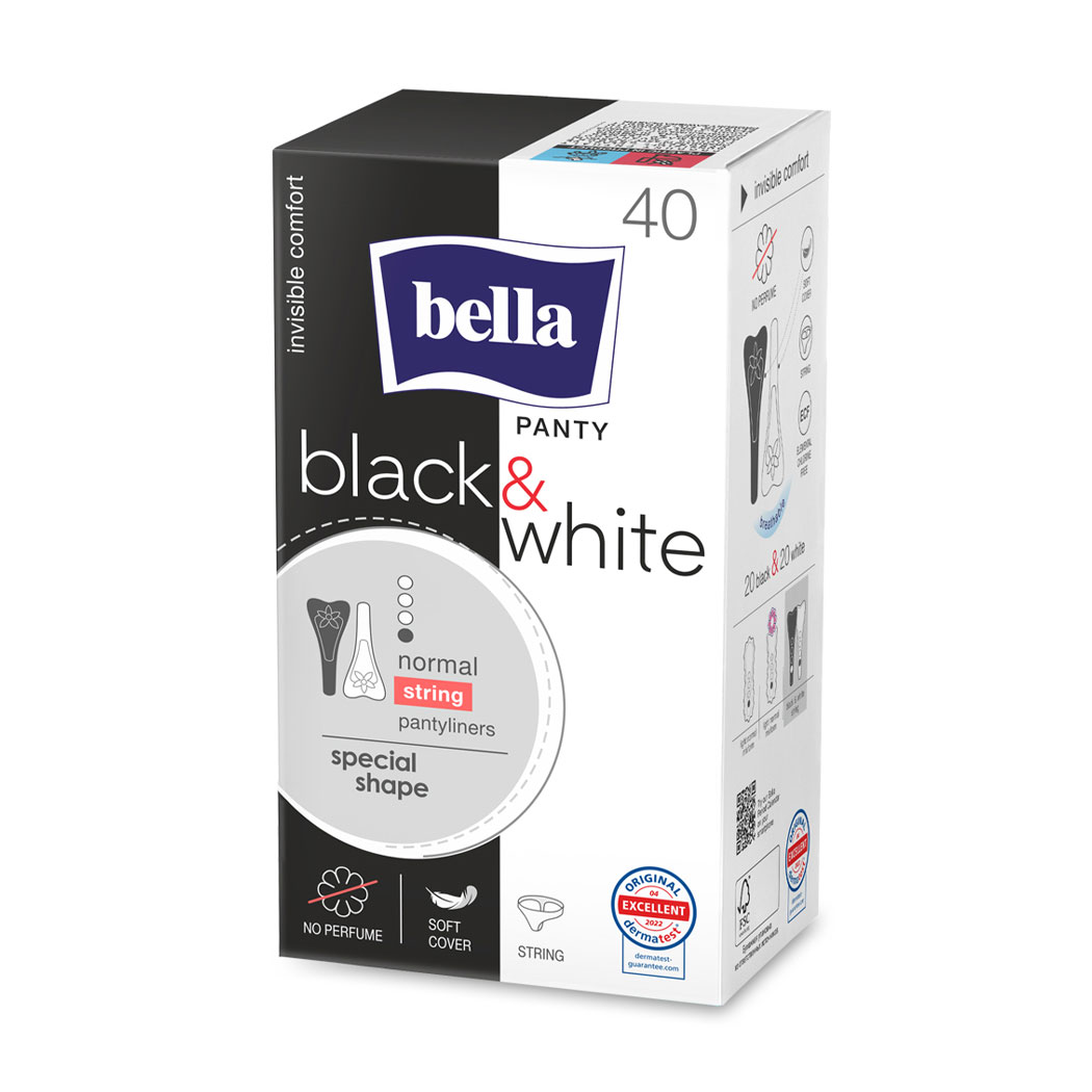

Уцінка! Щоденнi прокладки Bella Panty Slim White & Black, 40 шт