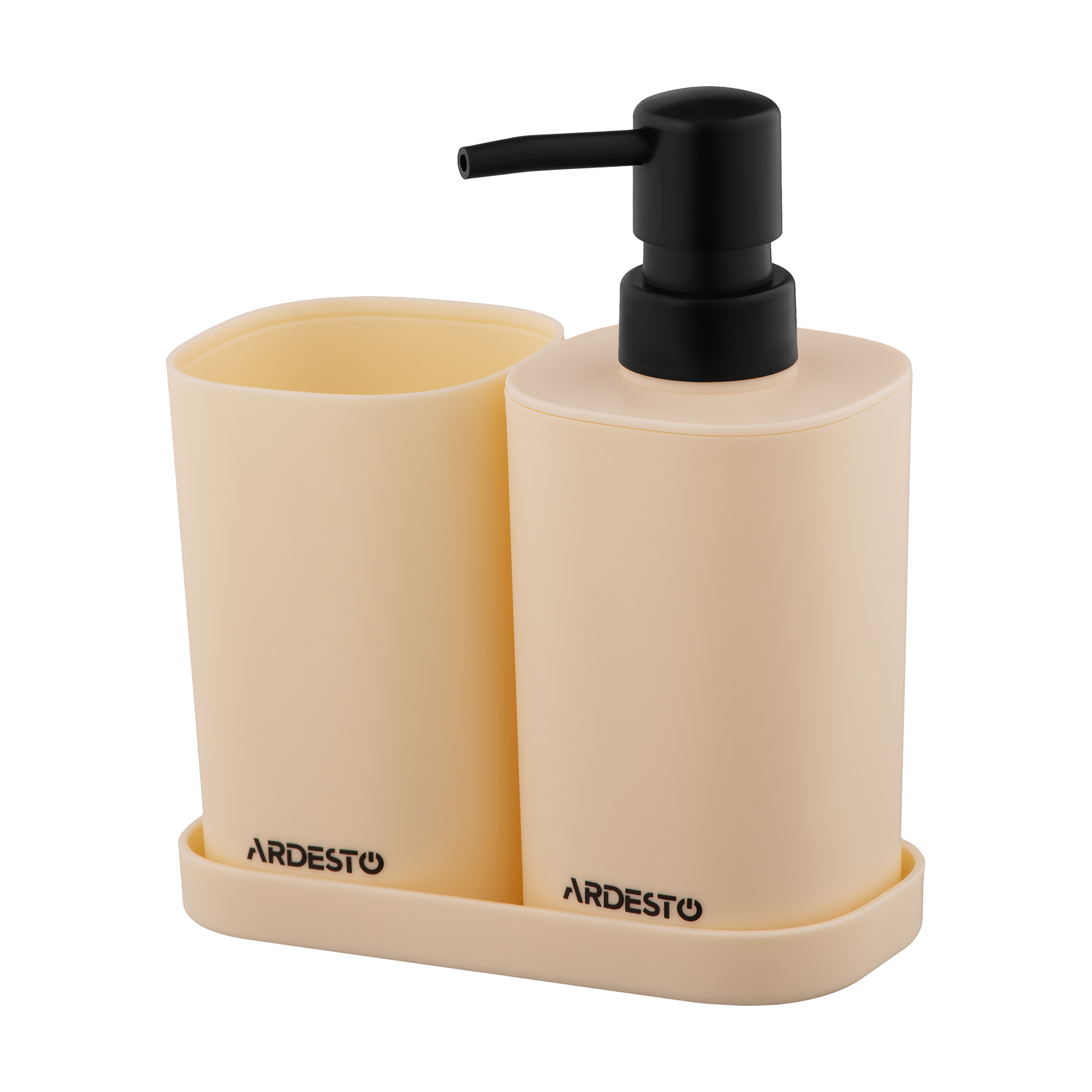 

Набір для ванної кімнати Ardesto Vigor бежевий (підставка, 1 шт + дозатор, 380 мл + склянка для зубних щіток, 1 шт) (ARHB3106MB)