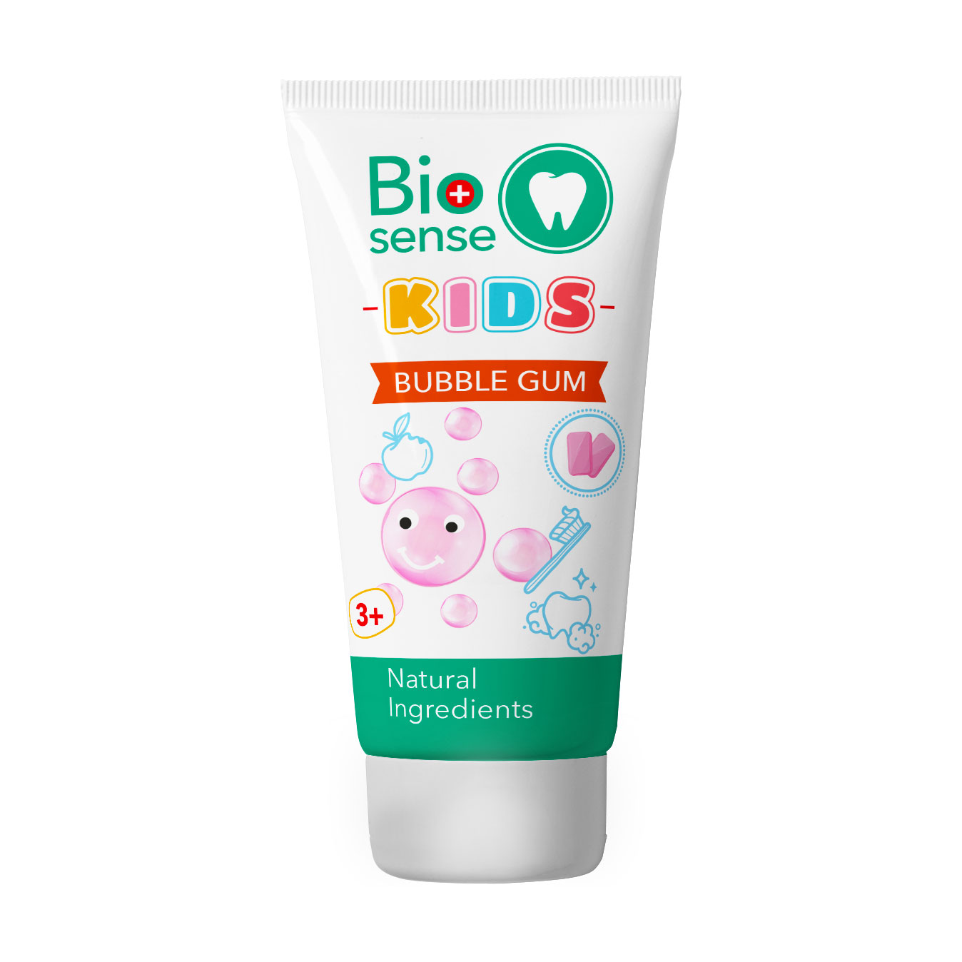 

Дитяча зубна паста Bioton Cosmetics Biosense Kids Bubble Gum, 50 мл
