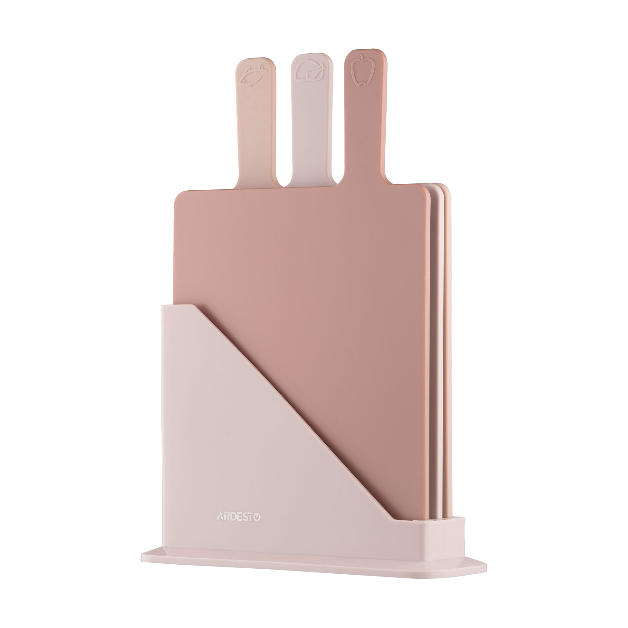 

Набір кухонних дощок на підставці Ardesto Fresh бежевий, 24.1*33*7.9 см, 3 шт (AR1403BB)