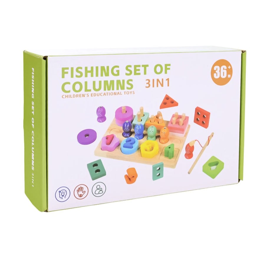 

Дерев'яна іграшка-сортер 3 в 1 Shantou Jinxing від 3 років (C15002)