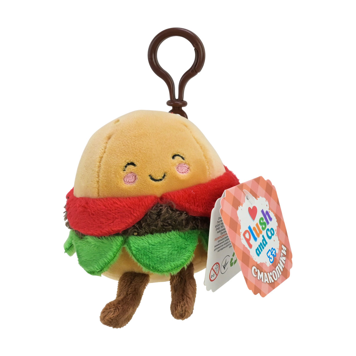 

М'яка іграшка-брелок Plush and Co Гамбургер, 7 см, від 3 років (PLC25084)