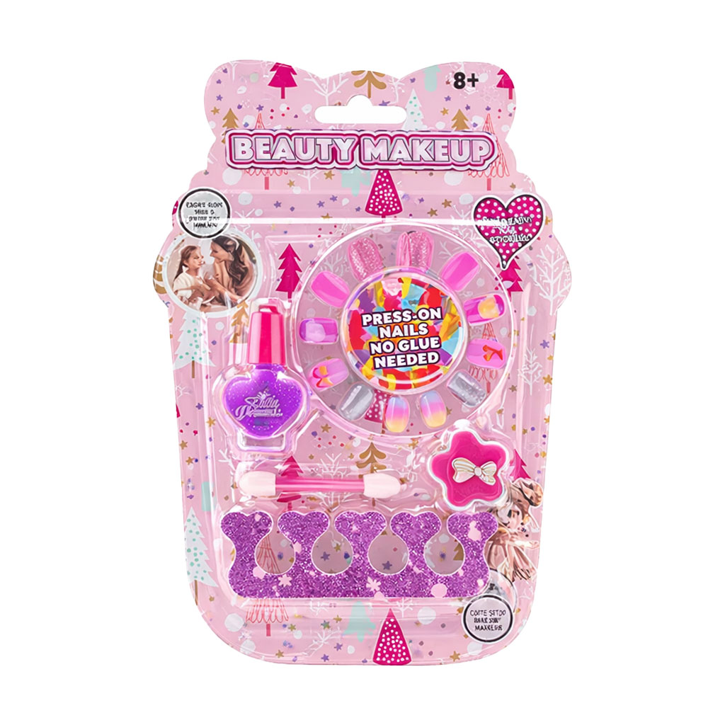 

Дитячий набір косметики Shantou Jinxing від 8 років (лак, 1 шт + блиск, 1 шт + роз'єднувач, 1 шт + аплікатор, 1 шт + накладні нігті) (2106A)