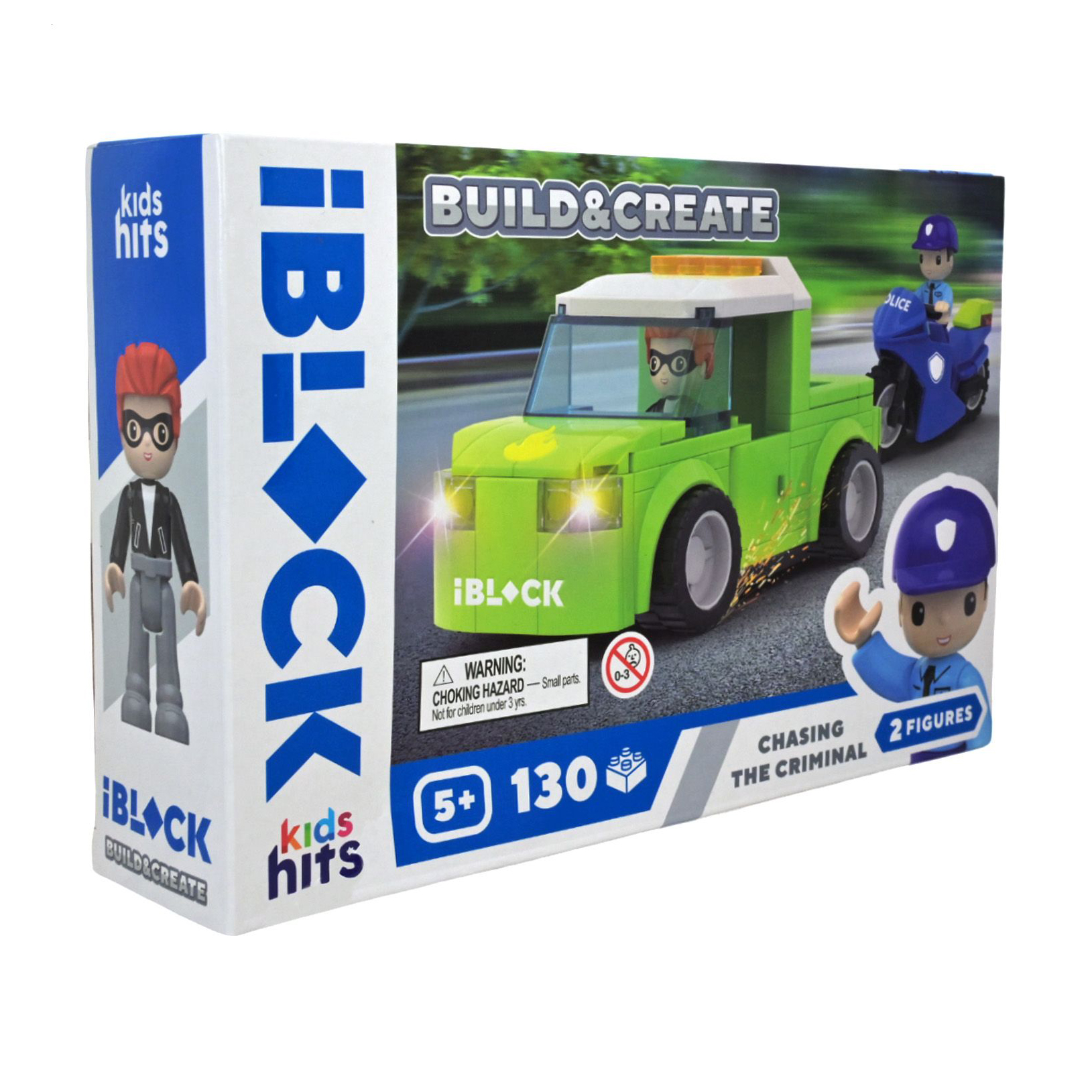 

Дитячий конструктор iBlock Junior Build & Create Police Motorbike in Pursuit, 130 елементів, 2 фігурки, від 5 років, 24*16*6 см (KH41/003/4)