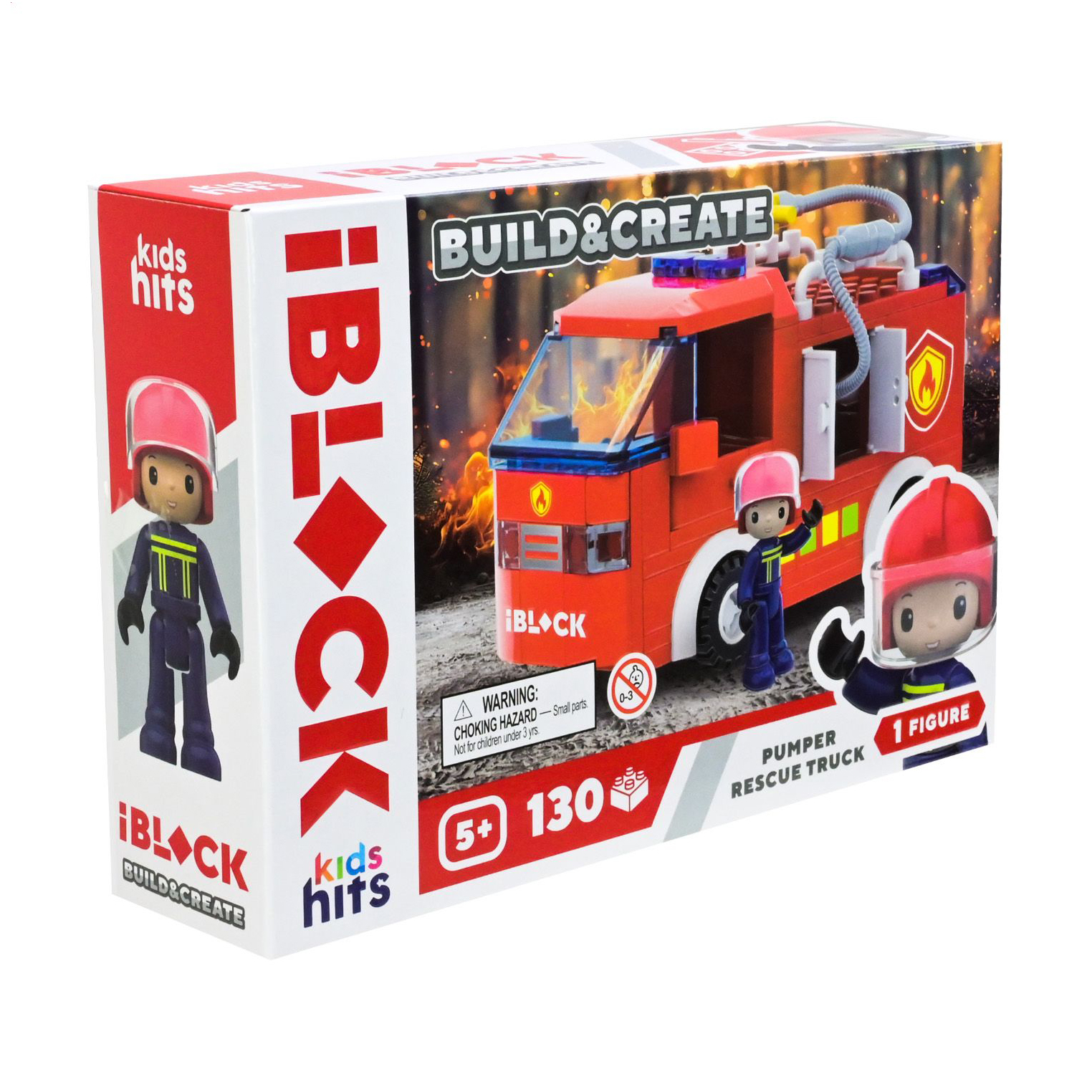

Дитячий конструктор iBlock Junior Build & Create Pumper Rescue Truck, 130 елементів, 1 фігурка, від 5 років, 24*16*6 см (KH43/001/3)