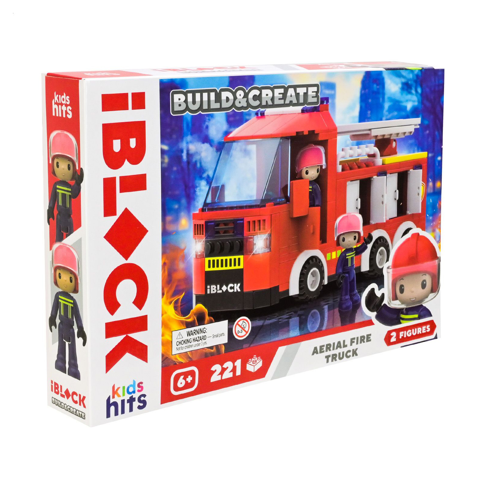 

Дитячий конструктор iBlock Junior Build & Create Aerial Fire Truck, 221 елемент, 2 фігурки, від 6 років, 32*5*21.5 см (KH43/002/3)