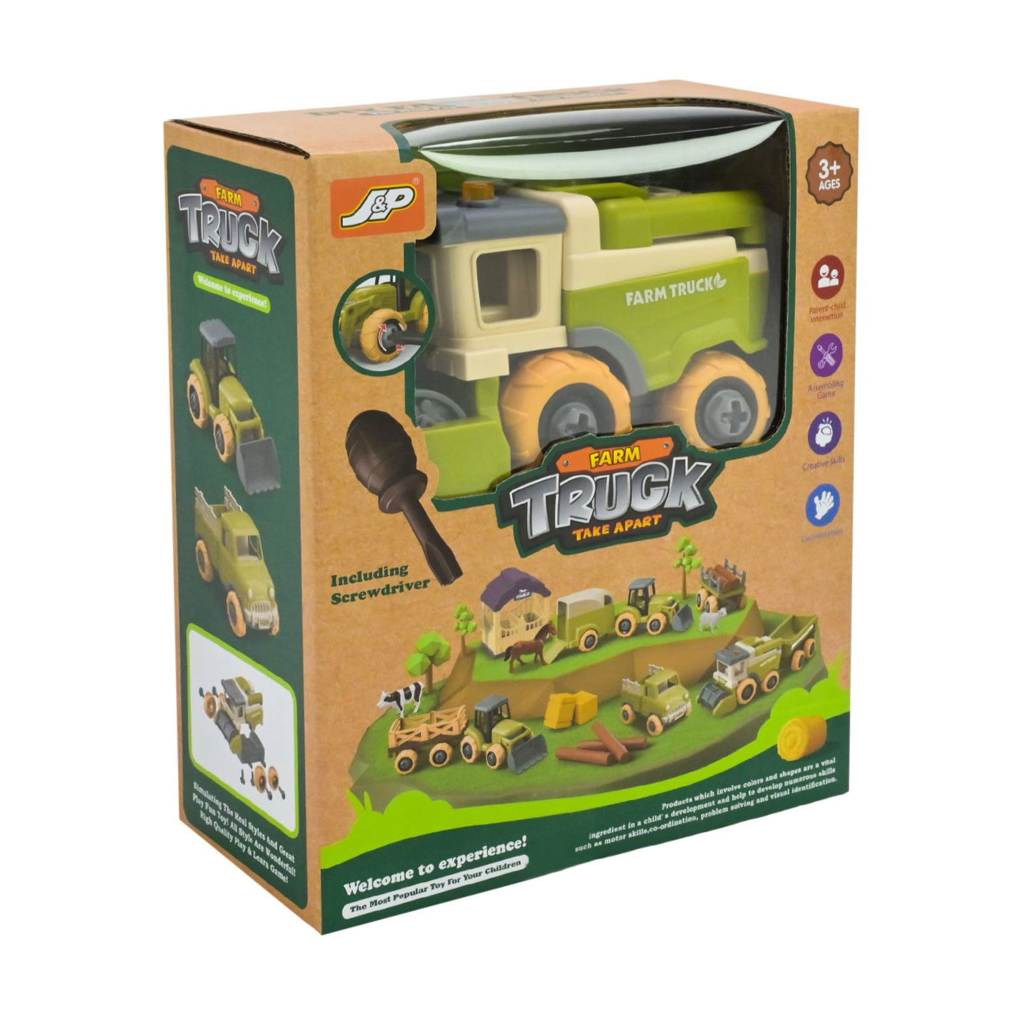 

Дитячий фермерський набір Shantou Jinxing Комбайн з інструментами та аксесуарами, від 3 років, 15.5*7.5*9.5 см (8838)