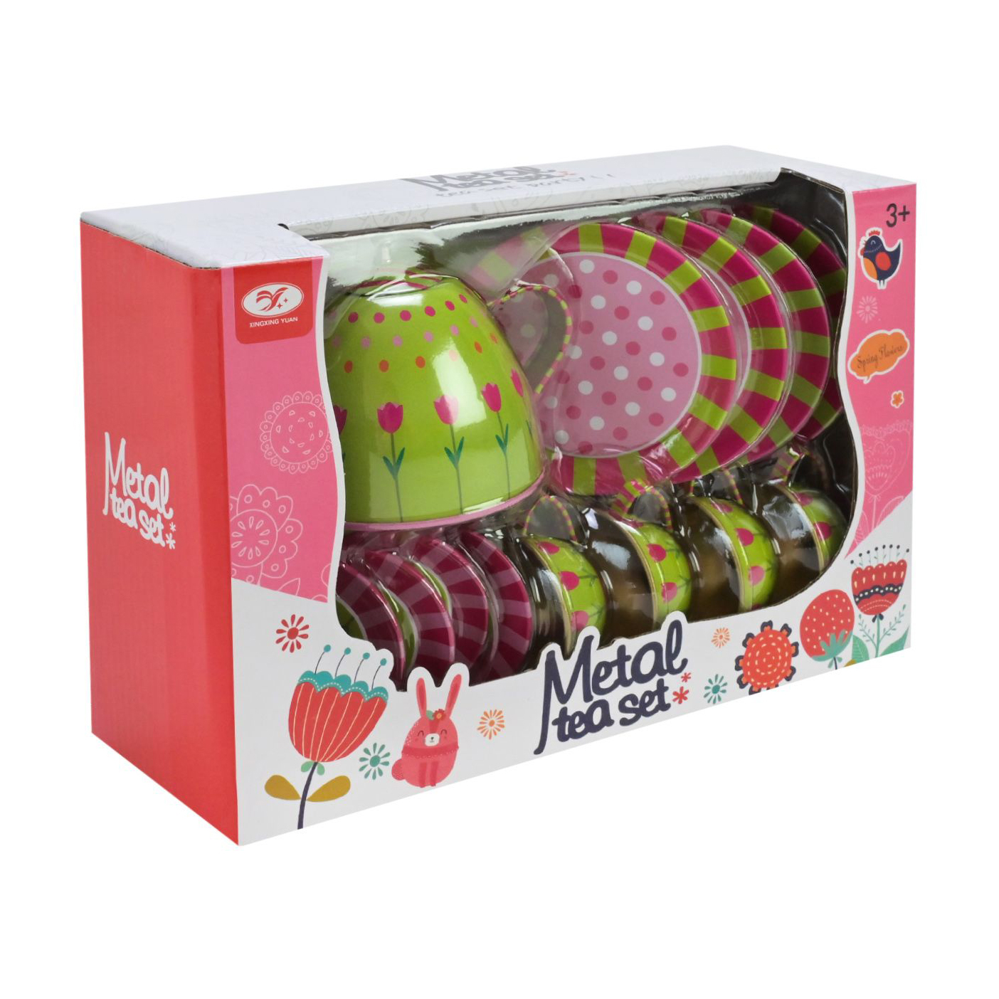 

Дитячий іграшковий набір Shantou Jinxing Чайний сервіз, в коробці, від 3 років, 14 предметів, 16*9*24 см (620-C13)