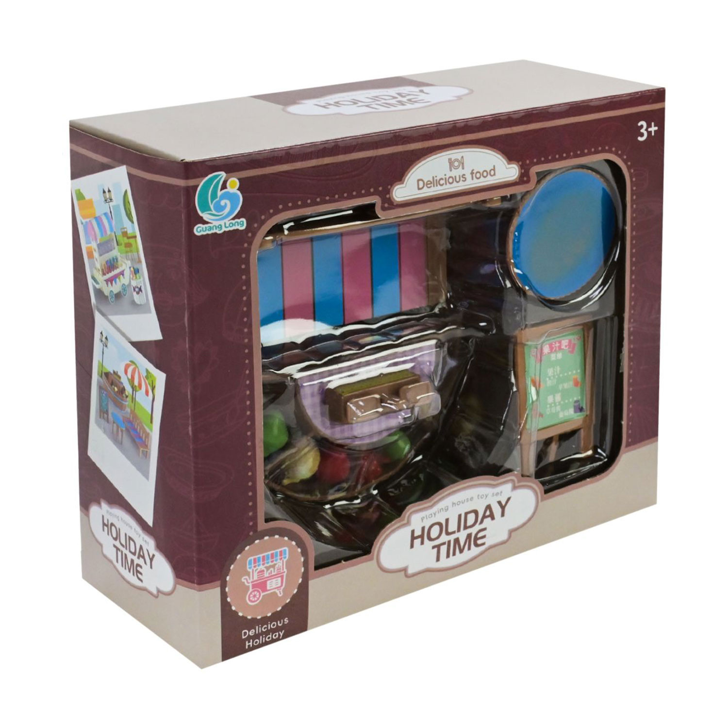 

Дитячий ігровий набір Shantou Jinxing Holiday Time Прилавок зі свіжим фрешем, від 3 років, 18*15*5.5 см (904)